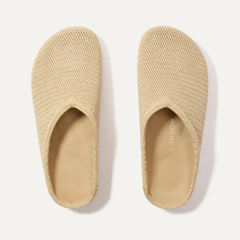 The Casual Clog - Pelican Raffia-Knit sold by Rothy's