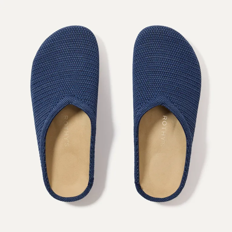 The Casual Clog - Blue Raffia-Knit sold by Rothy's