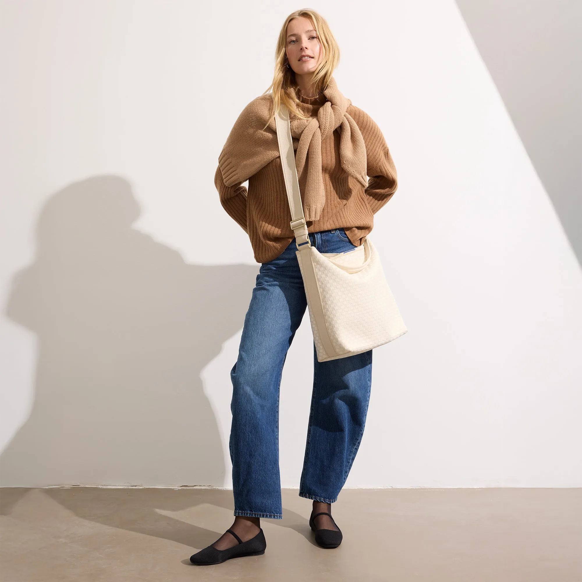 The Bucket Bag - White Sand sold by Rothy's product image thumbnail 4