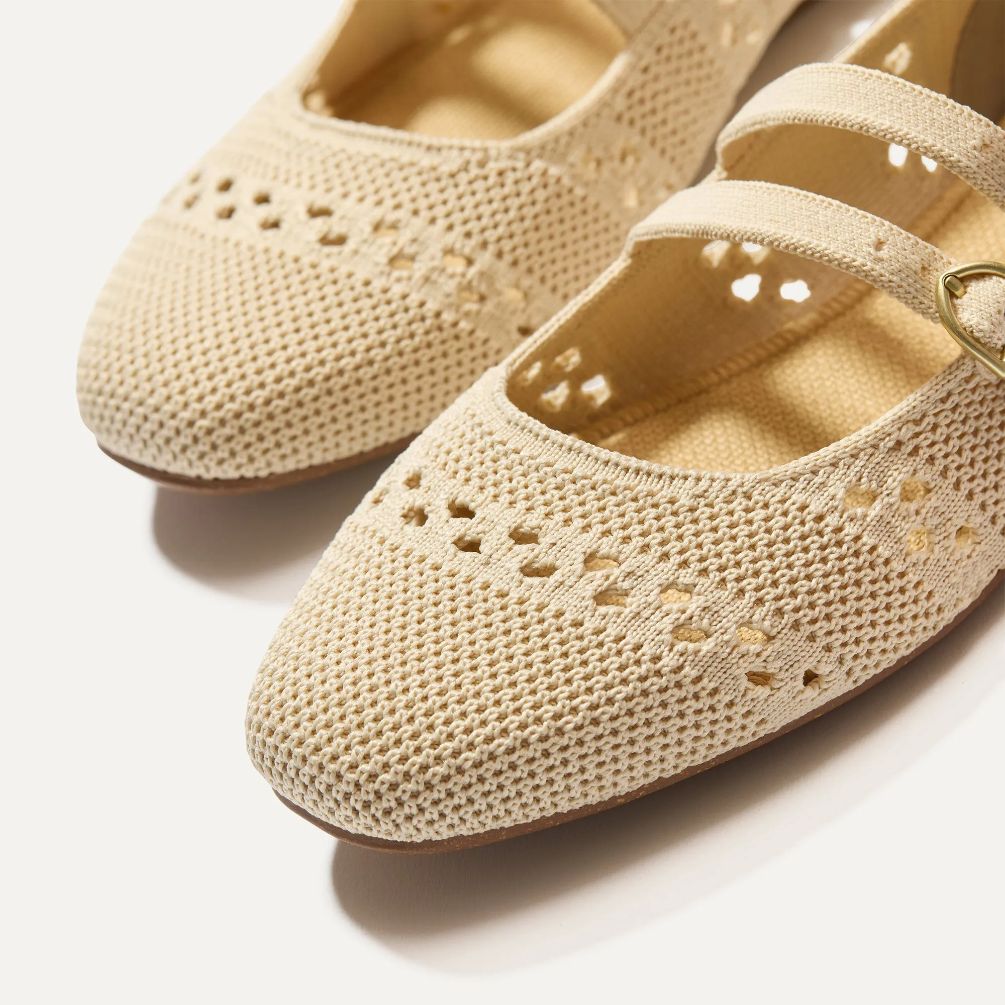 The Double Buckle Mary Jane - Powder Crochet sold by Rothy's product image thumbnail 4