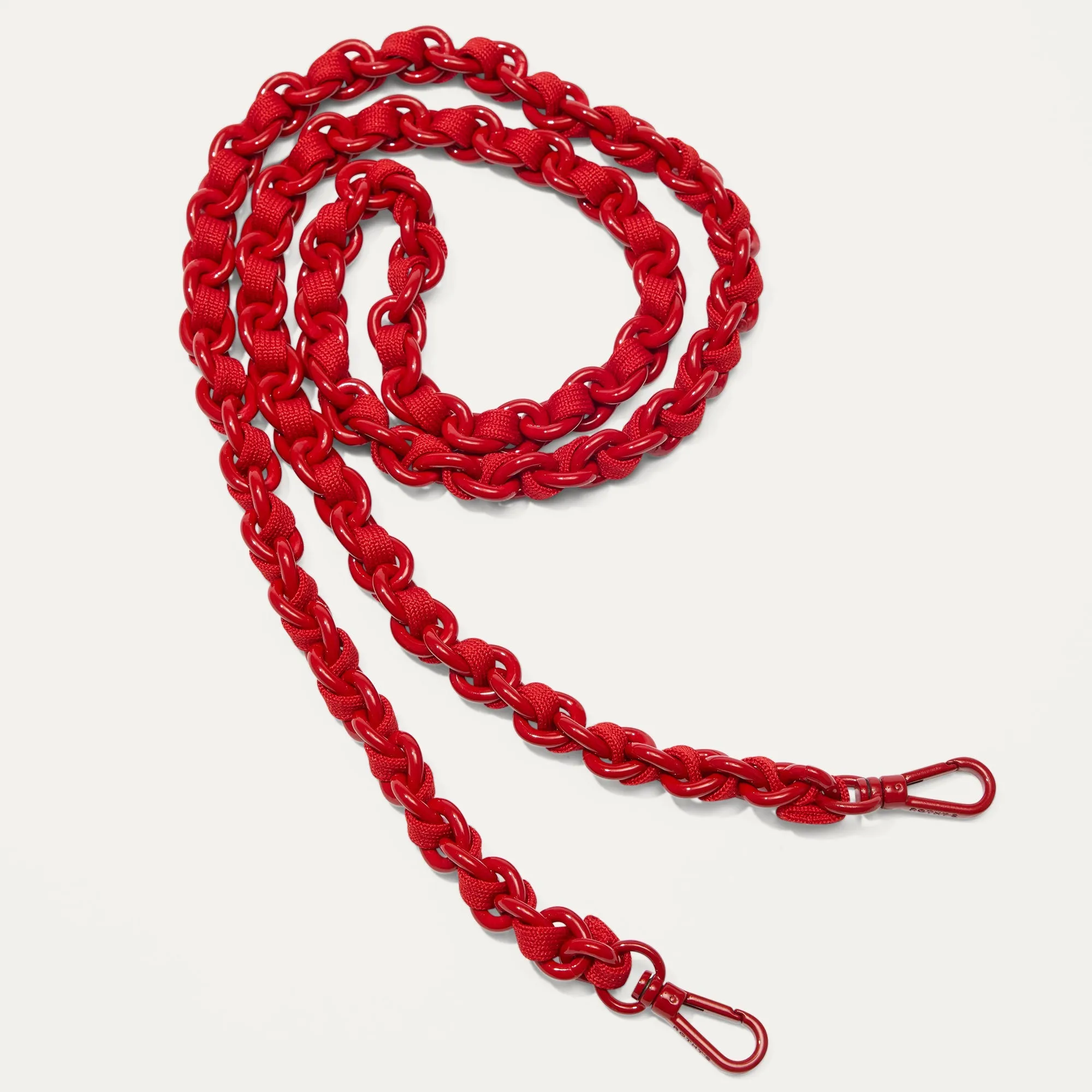 The Crossbody Strap - Scarlet Chain-Knit sold by Rothy's