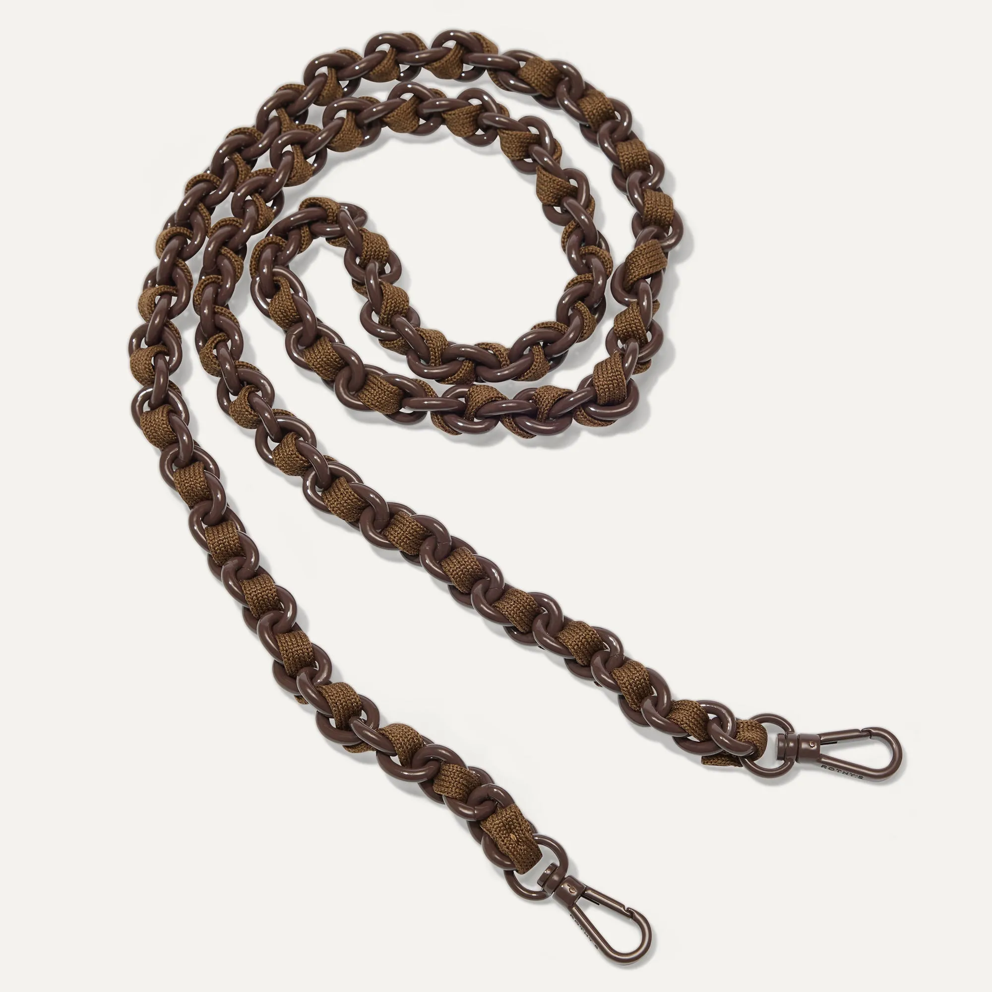 The Crossbody Strap - Espresso Chain-Knit sold by Rothy's