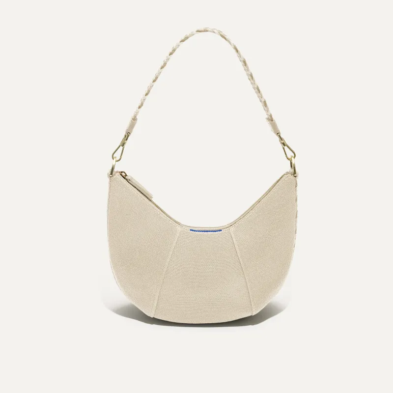 The Crescent Bag - Cream Twist made by Rothy's
