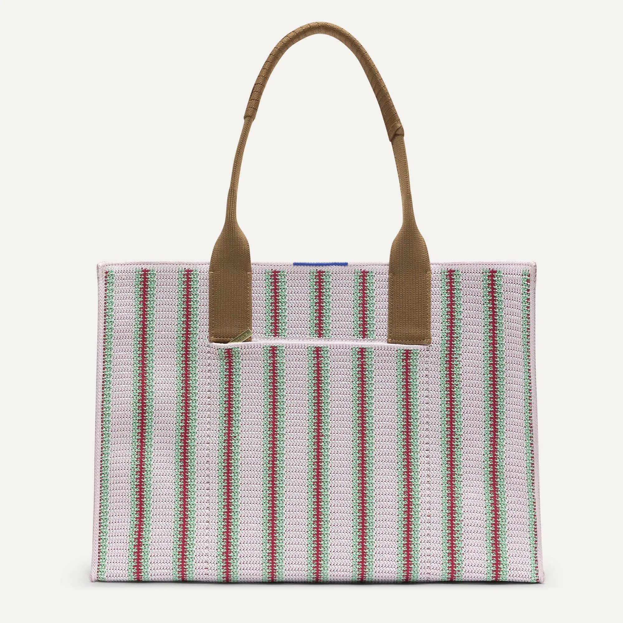 The Classic Tote - Watermelon Market Stripe sold by Rothy's