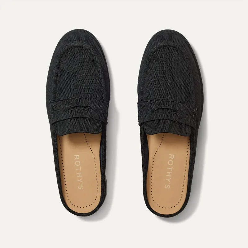 The Penny Loafer Mule - Black made by Rothy's