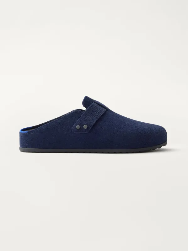The Men's Clog - ReVelvet™ Deep Navy made by Rothy's