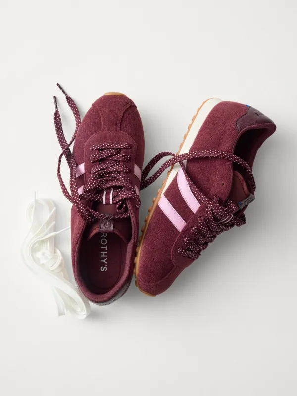 The Ivy Sneaker - ReVelvet™ Syrah made by Rothy's