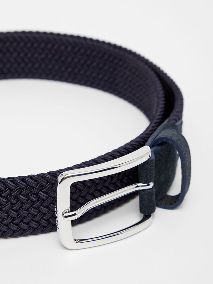J Lindeberg Ben Braided Elastic Belt Navy sold by Roulette product image thumbnail 3