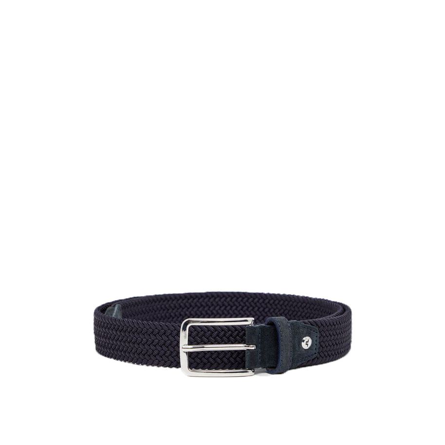 J Lindeberg Ben Braided Elastic Belt Navy sold by Roulette