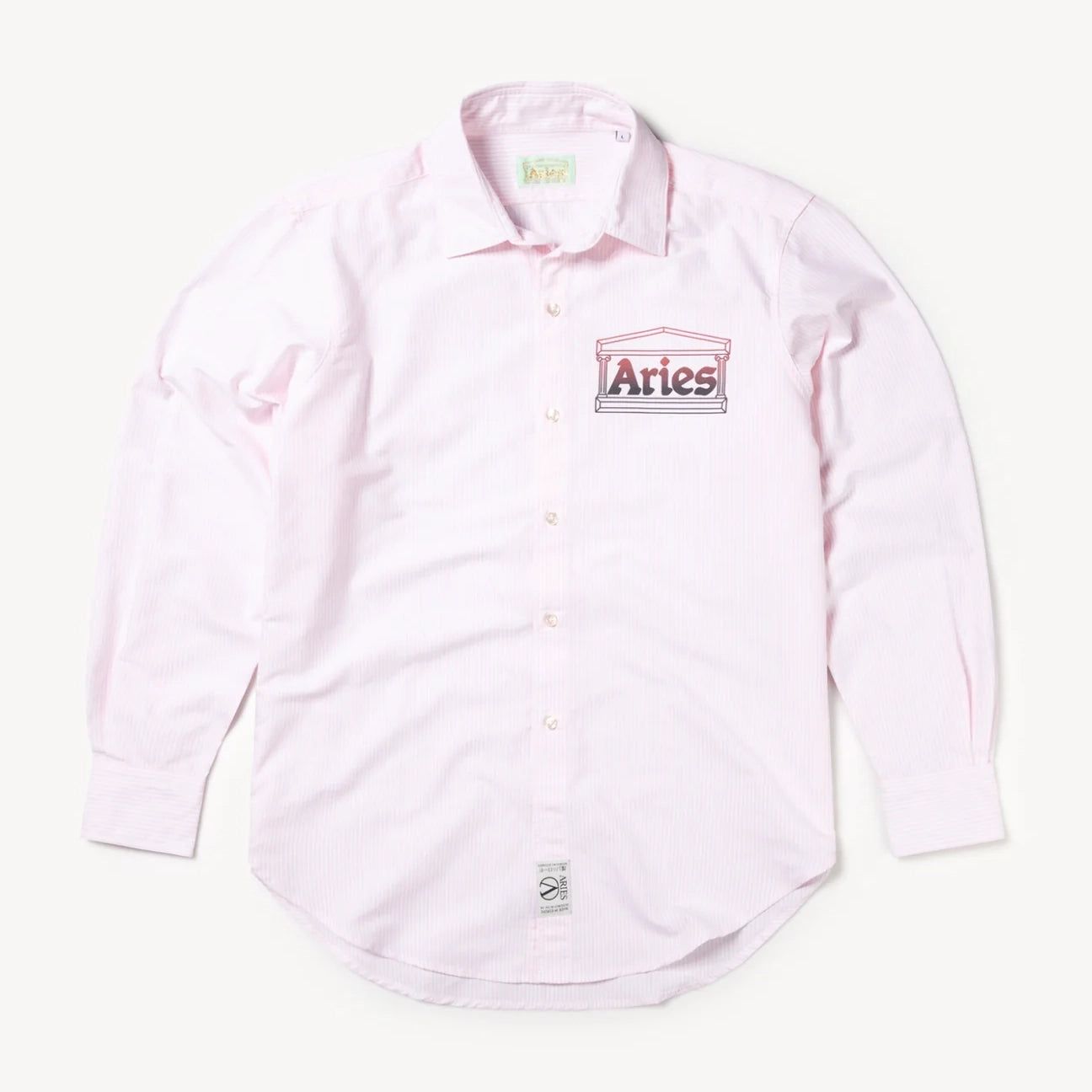 Aries Stripe Oxford Shirt Pink sold by Roulette