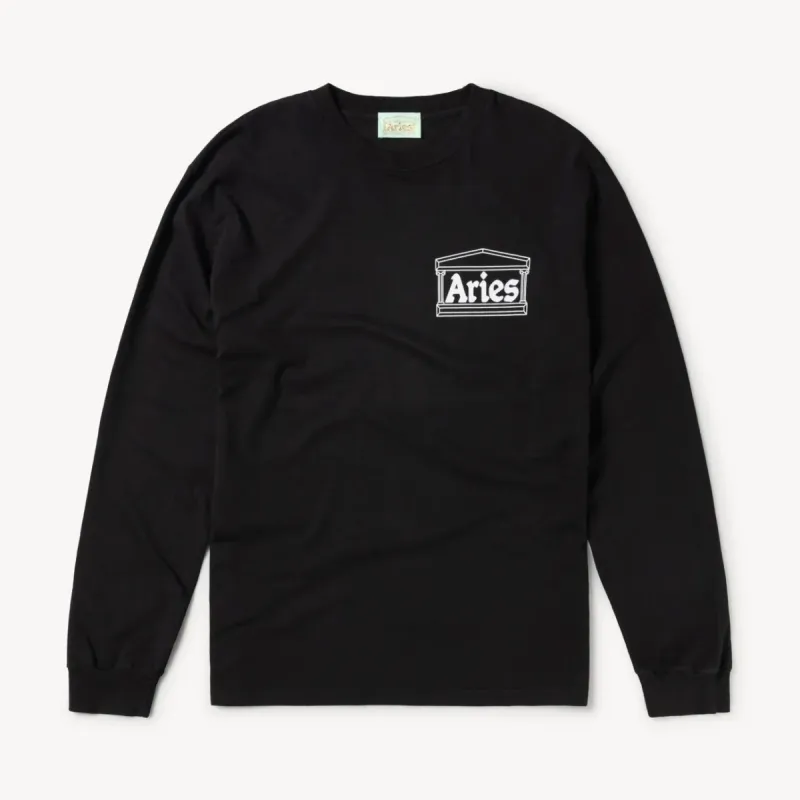 Aries Temple LS Tee Black sold by Roulette