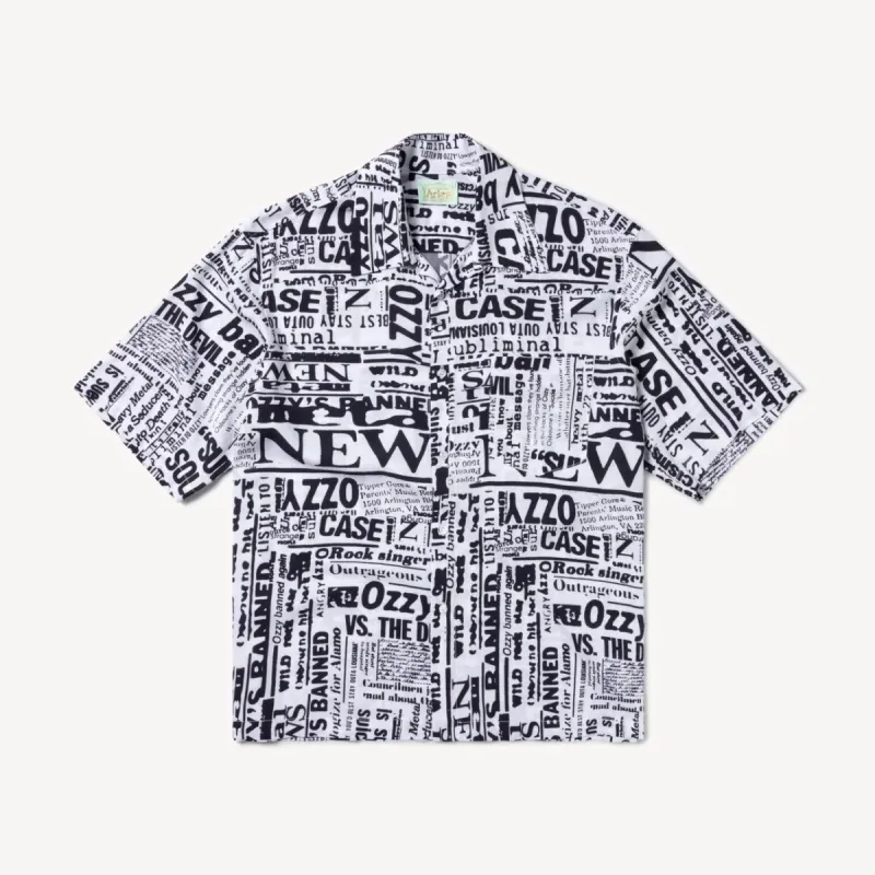 Aries Ozzy Hawaiian SS Shirt Black sold by Roulette