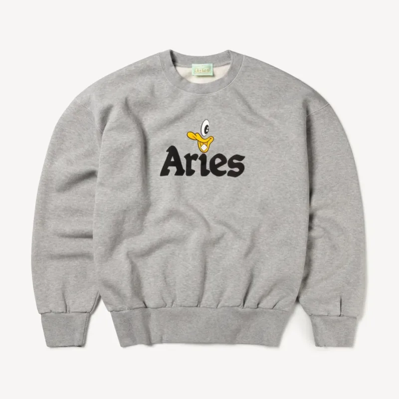 Aries Aye Duck Crew Sweat Grey sold by Roulette