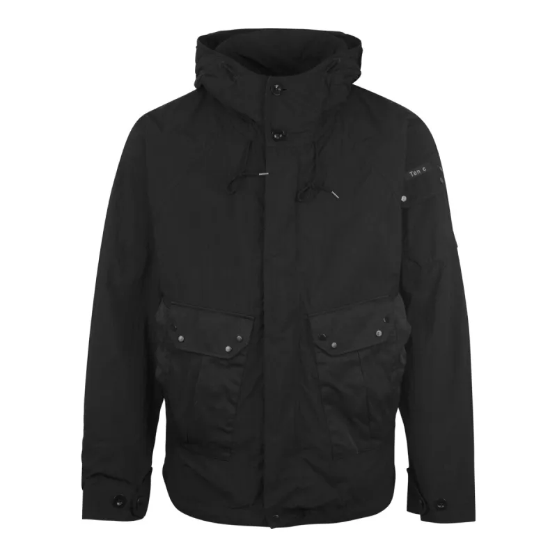 Ten-C Mid Layer Anorak Black sold by Roulette