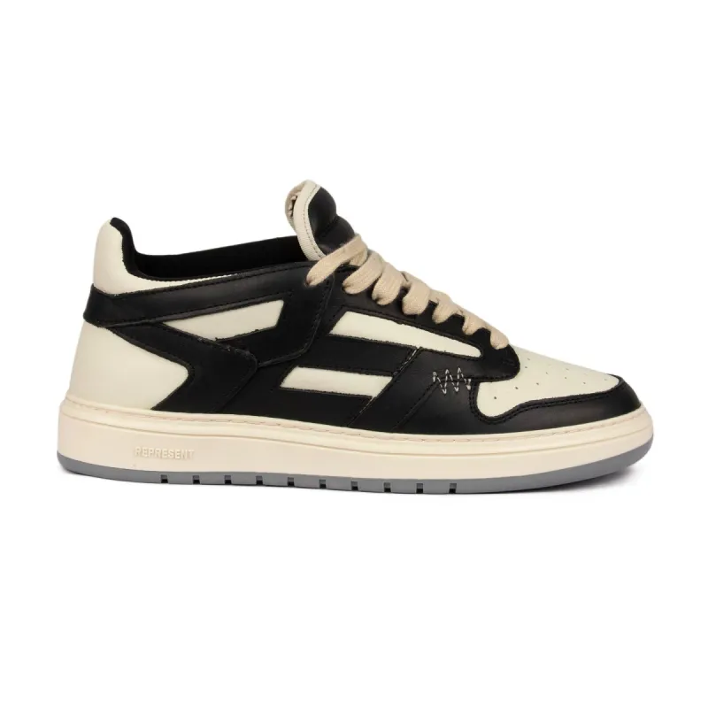 Represent Reptor Low Sneaker Black/Off White sold by Roulette