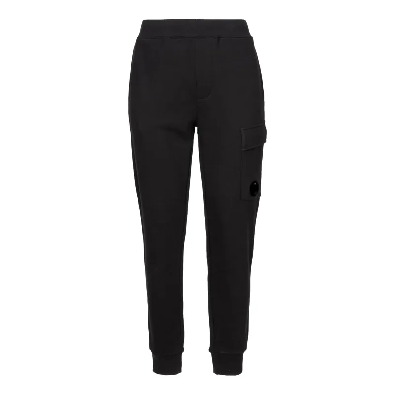 CP Company Diagonal Raised Fleece Cargo Sweatpants Black sold by Roulette