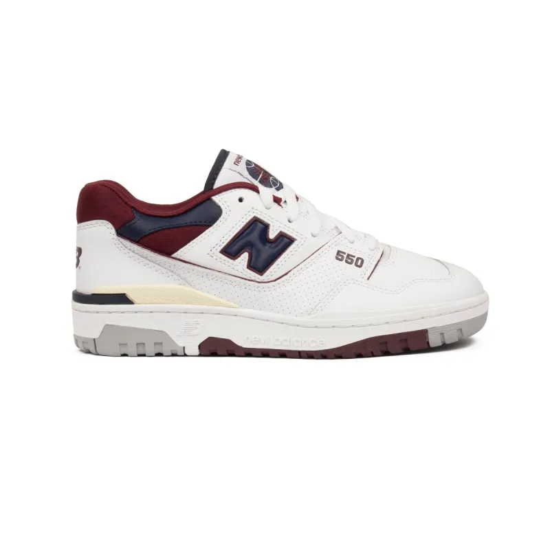 New Balance 550 Heritage Sneaker White/Wine sold by Roulette