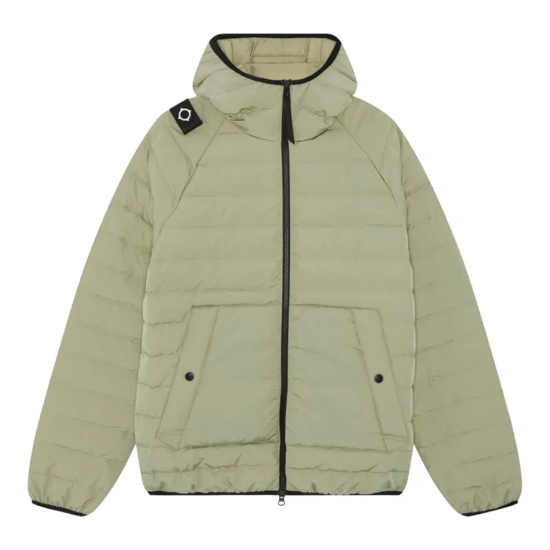 MA.Strum Hooded Down Jacket Olive sold by Roulette