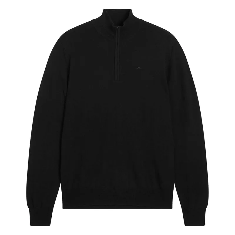 J Lindeberg Kiyan Quatre Zip Merino Knit Black sold by Roulette