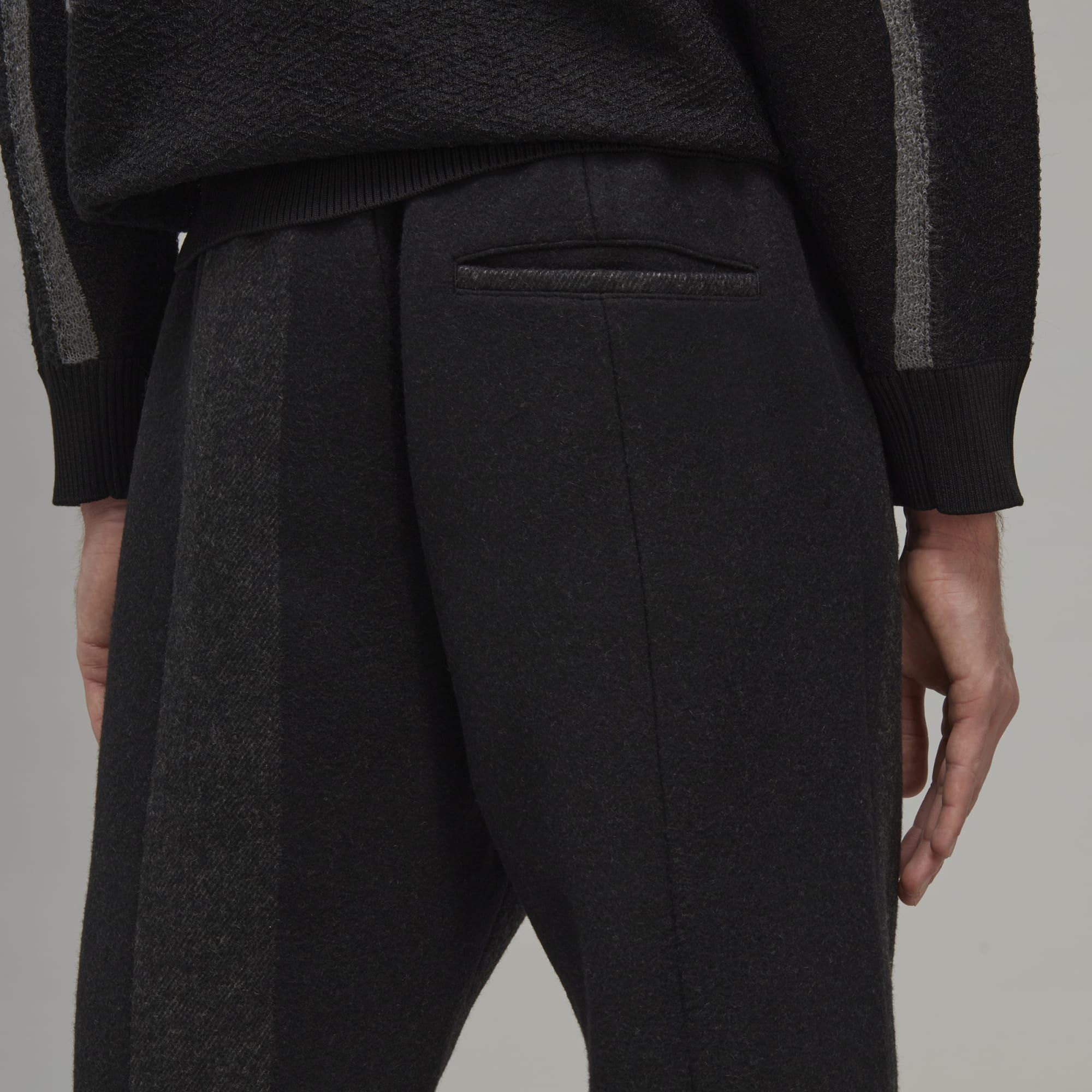 adidas Y-3 Eng 3 Stripes Straight Leg Wool Pant Black sold by Roulette product image thumbnail 2