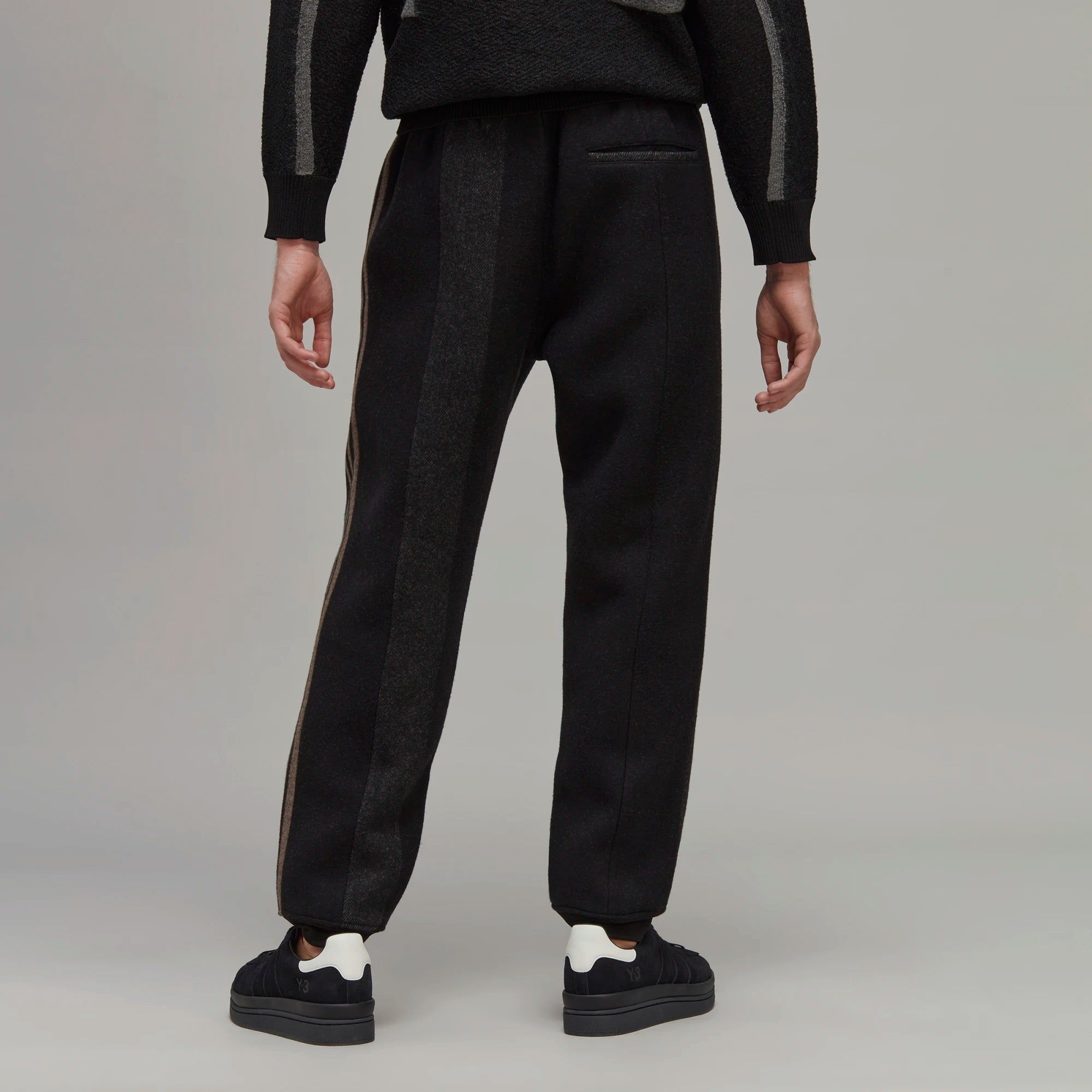 adidas Y-3 Eng 3 Stripes Straight Leg Wool Pant Black sold by Roulette product image thumbnail 3