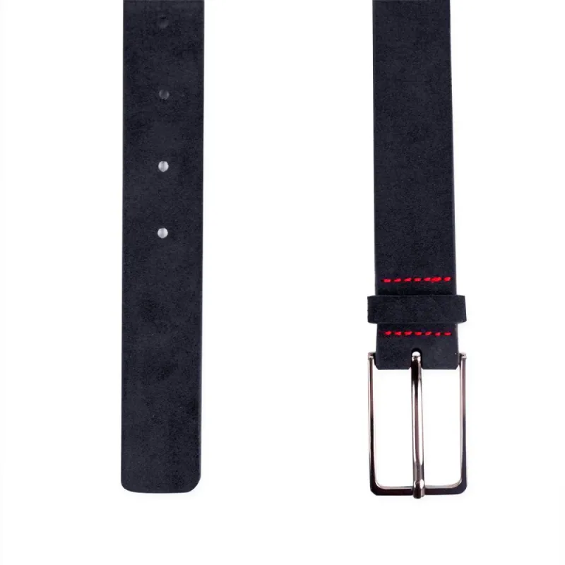Hugo Gios Suede Belt Navy sold by Roulette