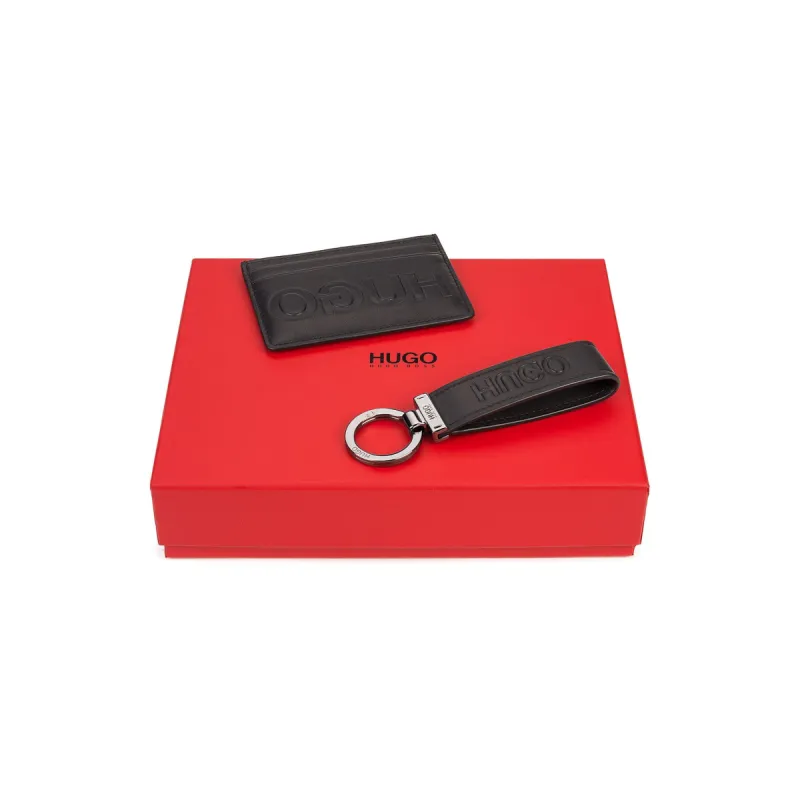 Hugo Card Holder and Key Ring Box Black sold by Roulette