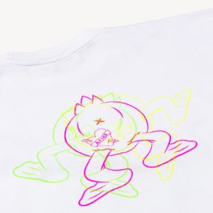 Aries Trippy Aye Duck Tee White sold by Roulette