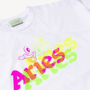 Aries Trippy Aye Duck Tee White sold by Roulette