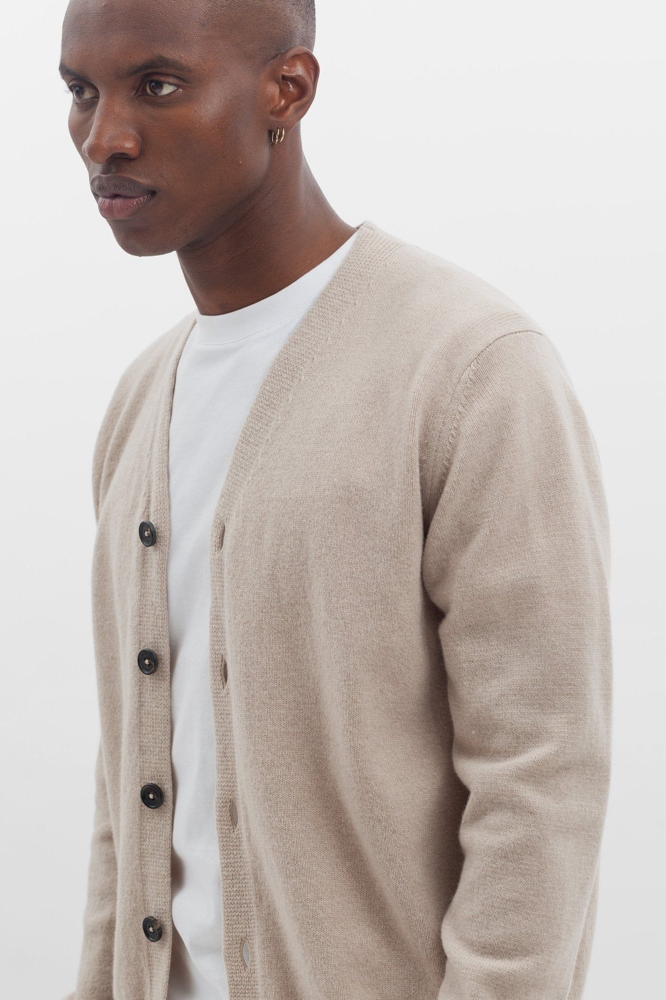 Norse Projects Adam Lambswool Cardigan Light Sand sold by Roulette product image thumbnail 3