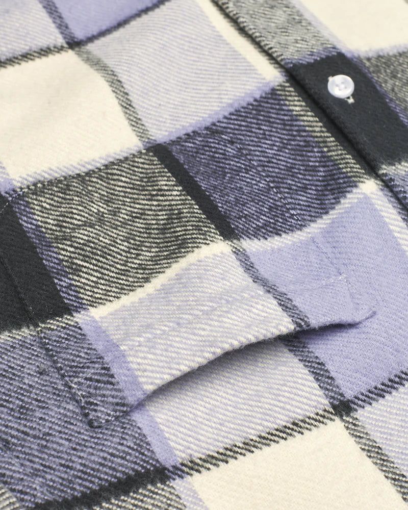 Portuguese Flannel Pastel Check Overshirt Blue sold by Roulette product image thumbnail 6