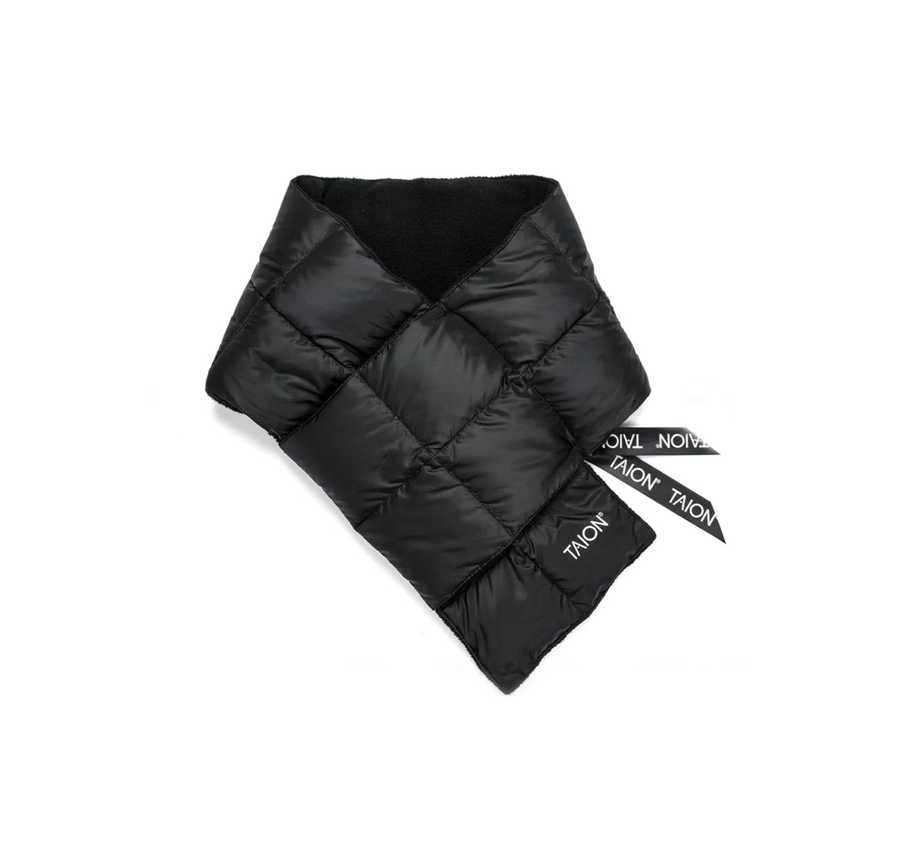 Taion Basic Down Scarf Black sold by Roulette
