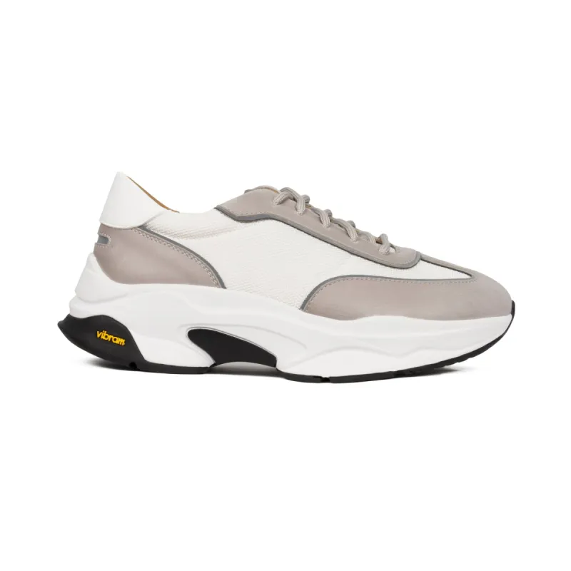 Unseen Footwear Aubin Runner Vegan Leather Grey / White sold by Roulette