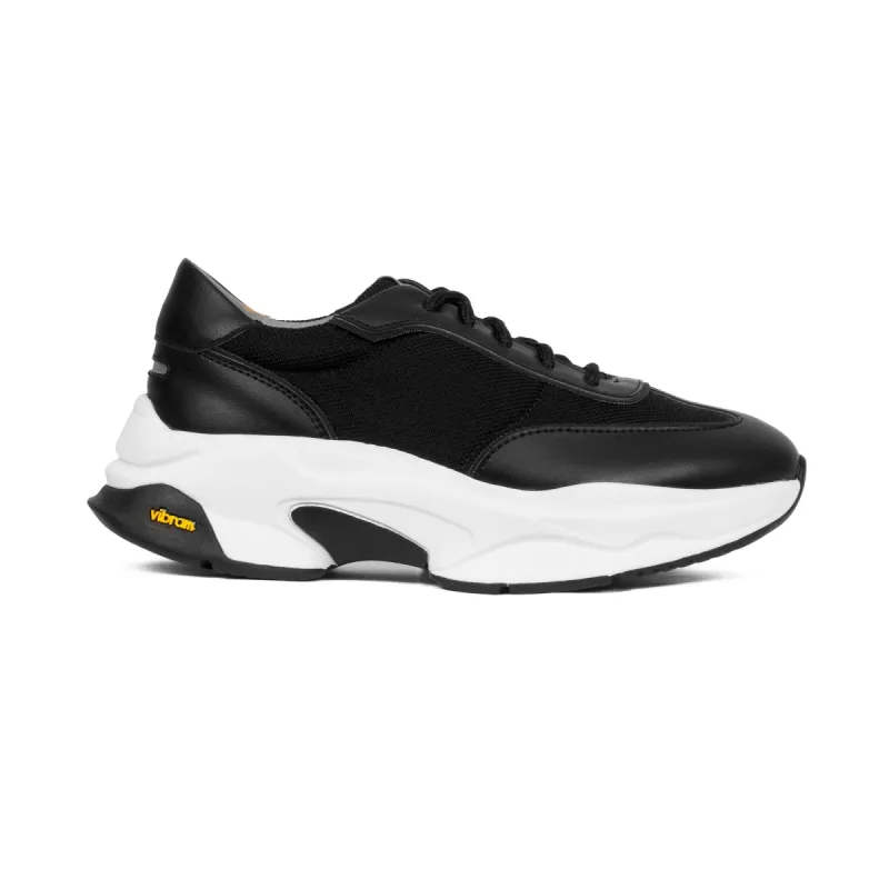 Unseen Footwear Aubin Runner Vegan Leather Black / White sold by Roulette