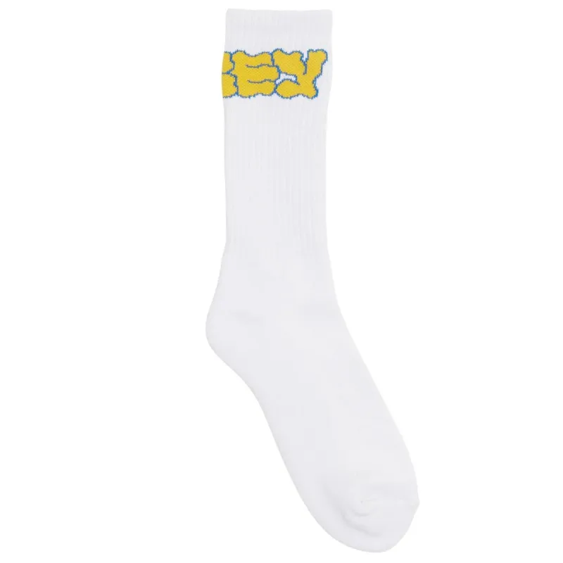 Obey Wavy Socks White sold by Roulette