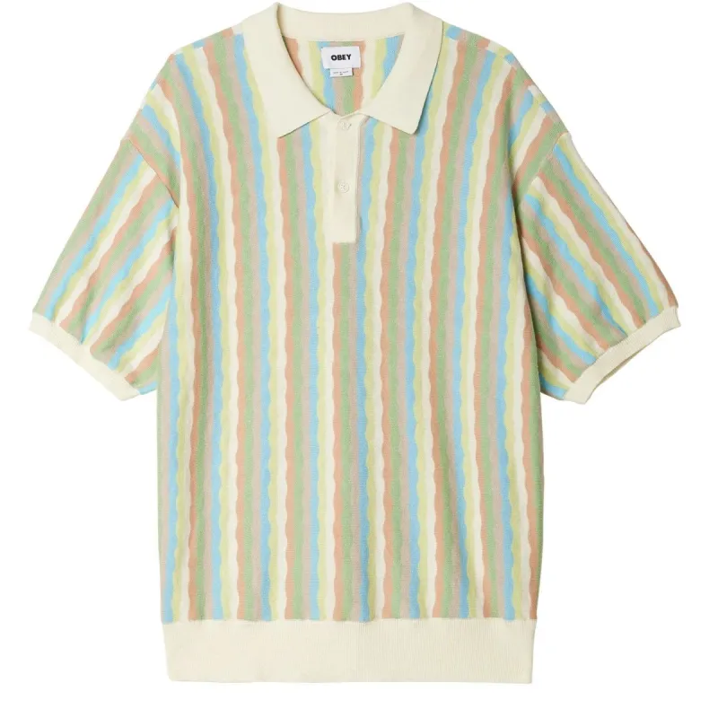 Obey Surface Polo Sweater Unbleached sold by Roulette