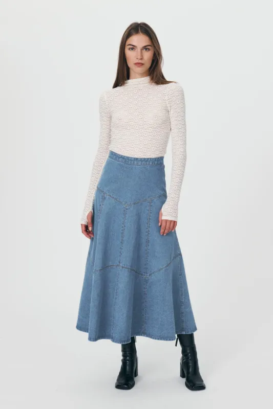 Paloma Organic Midi Skirt sold by Rowie the Label