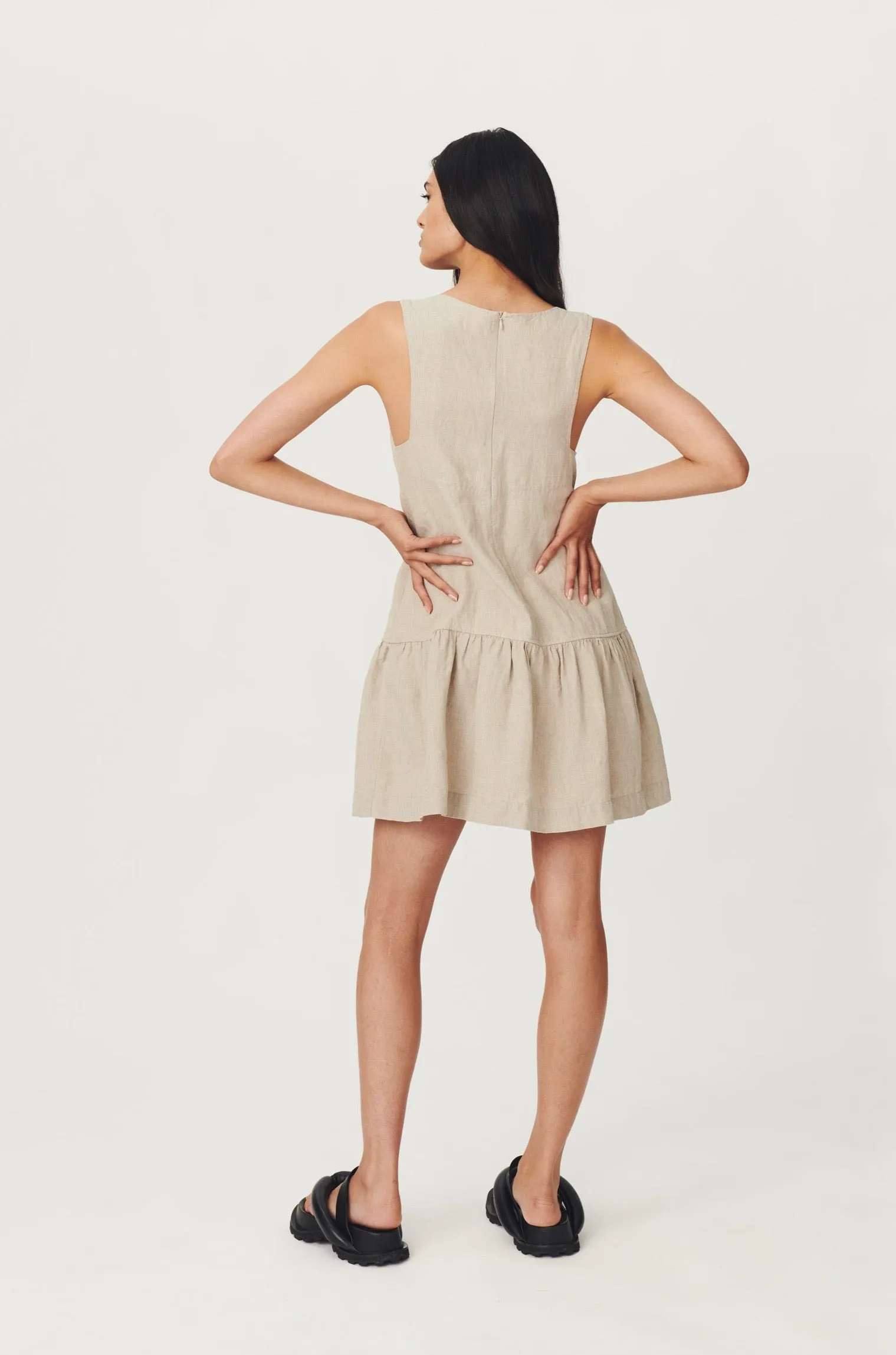 Leonie Linen Mini Dress sold by Rowie the Label product image thumbnail 4