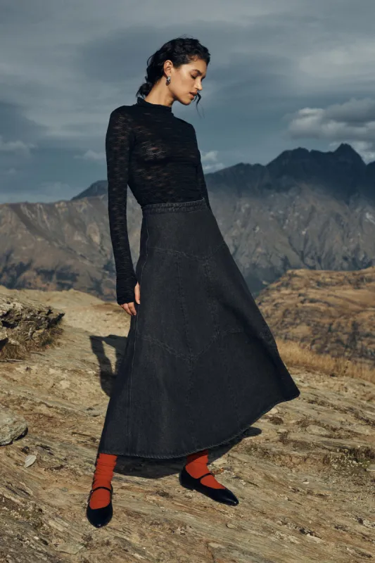 Paloma Organic Midi Skirt sold by Rowie the Label