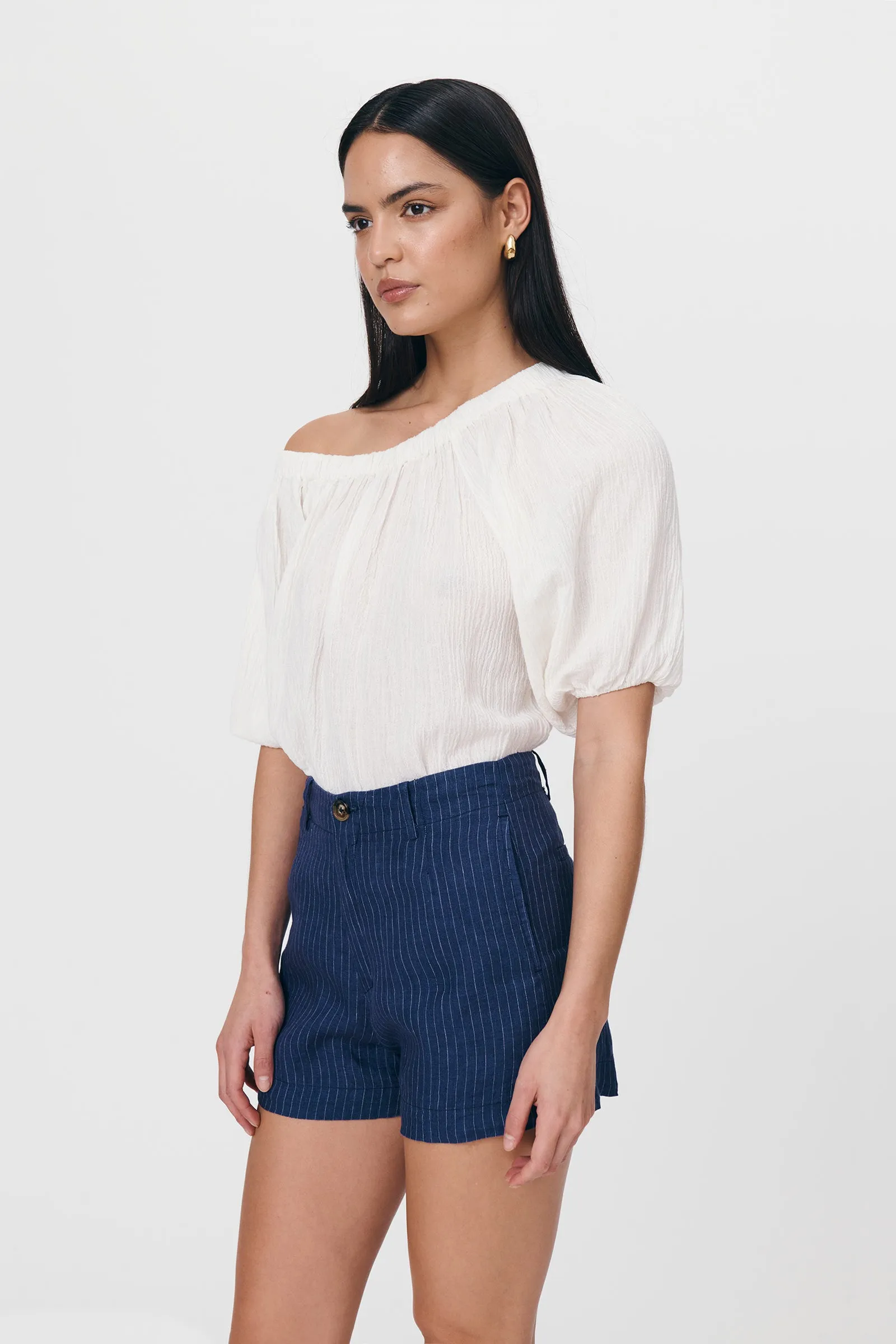 Sky Linen Shorts sold by Rowie the Label product image thumbnail 4