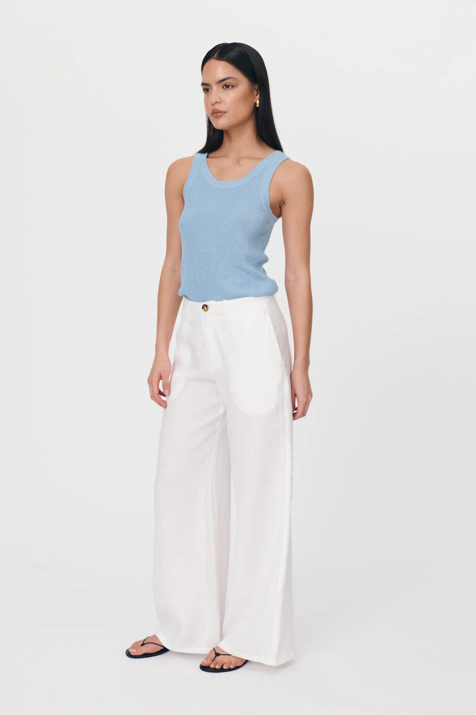 Carlotta Linen Wide Pants sold by Rowie the Label product image thumbnail 4