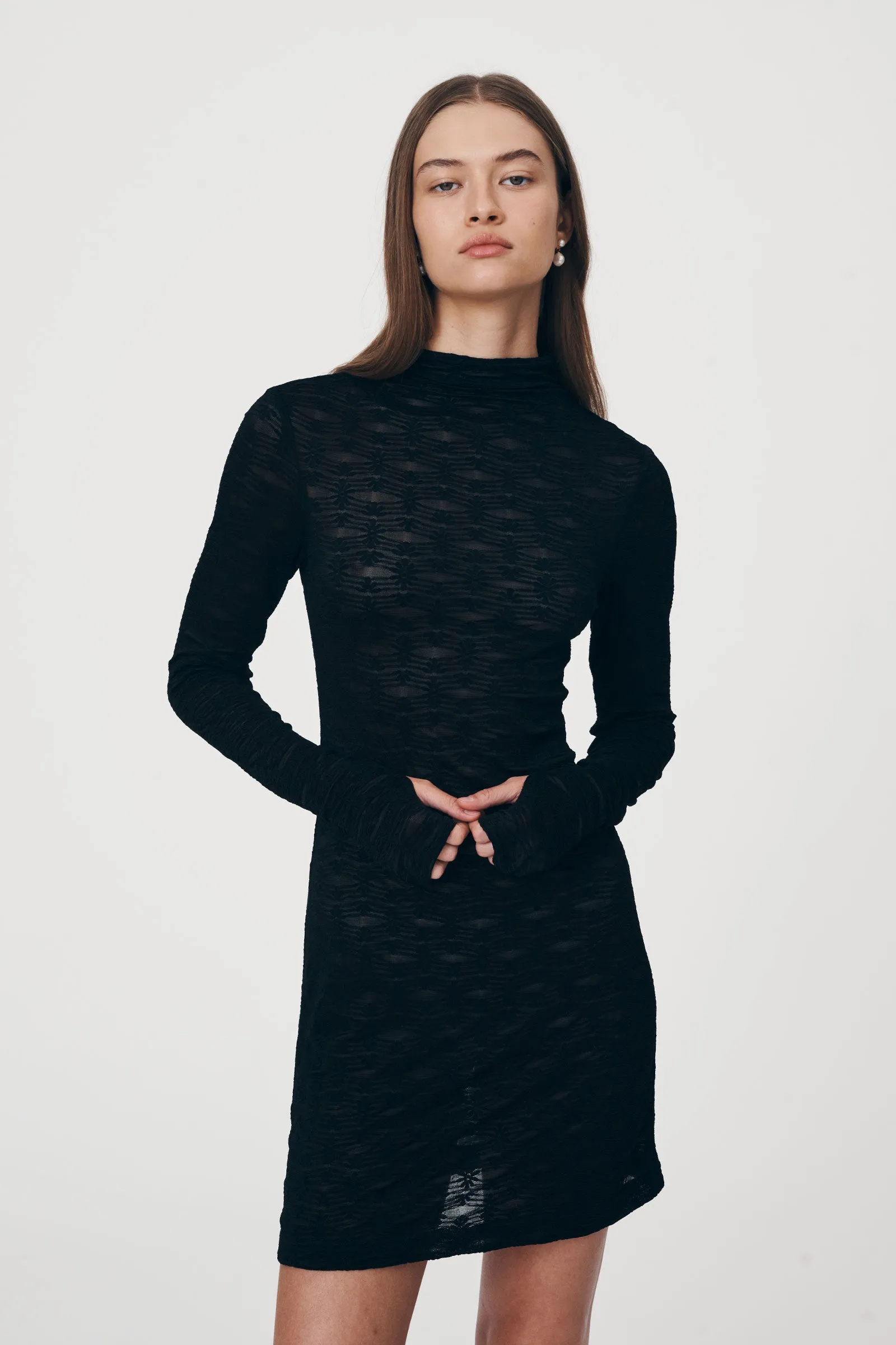 Galo Flower Lace Mini Dress sold by Rowie the Label