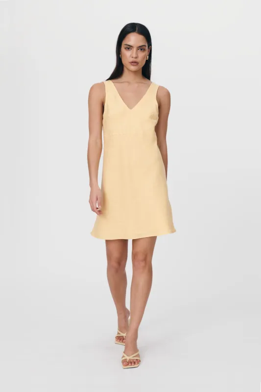 Regina Linen Mini Dress sold by Rowie the Label