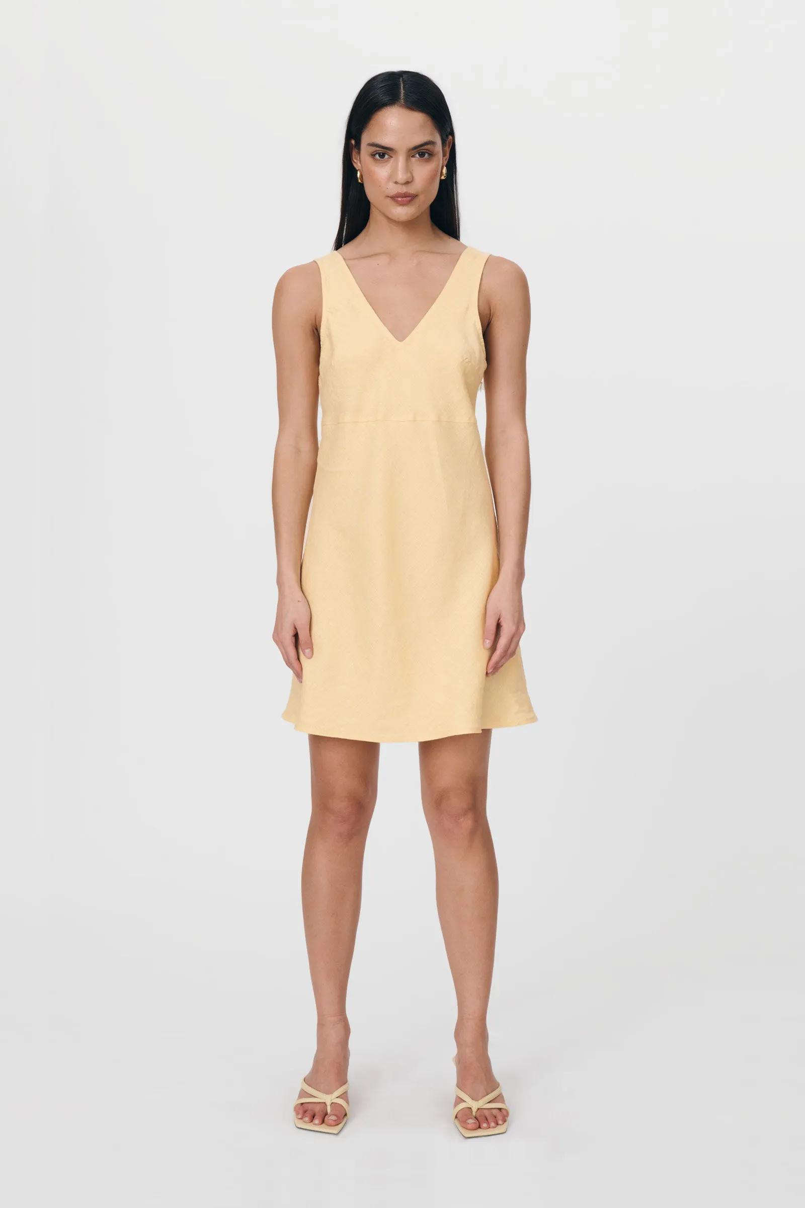 Regina Linen Mini Dress sold by Rowie the Label product image thumbnail 3