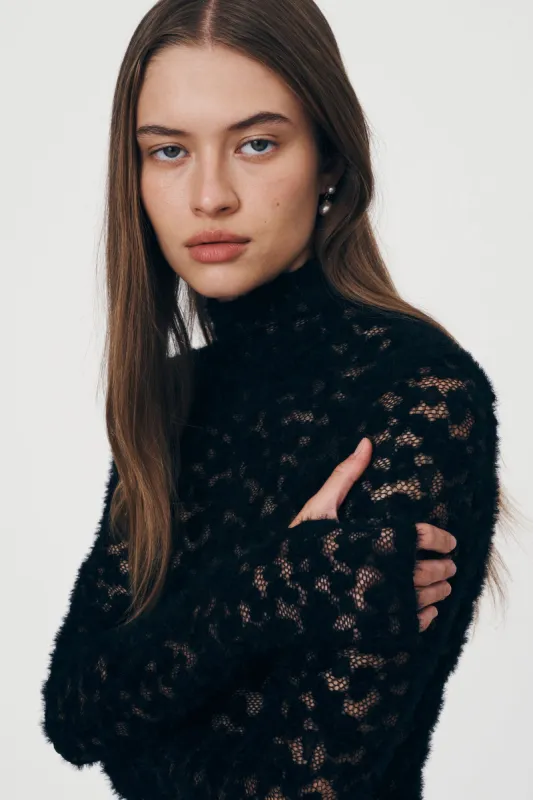 Galo Fuzzy Lace Top sold by Rowie the Label