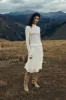 Lydia Flower Lace Midi Skirt sold by Rowie the Label