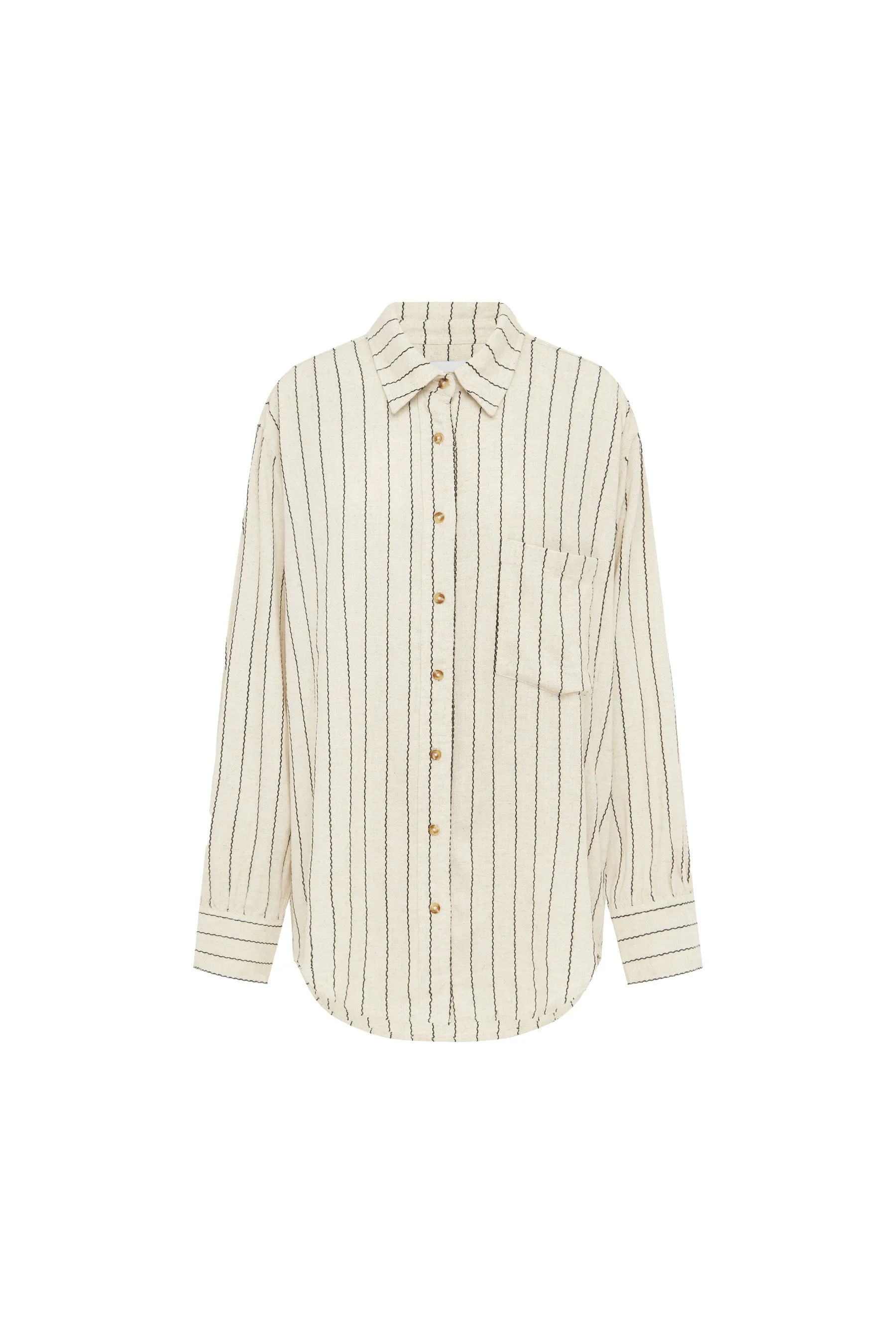 Ramona Linen Long Sleeve Shirt sold by Rowie the Label product image thumbnail 2