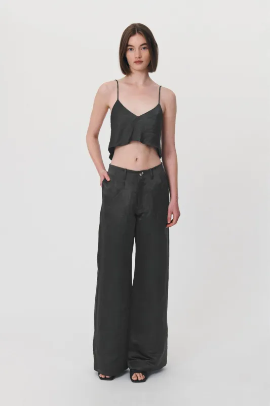 Carlotta Silk Linen Wide Pants sold by Rowie the Label