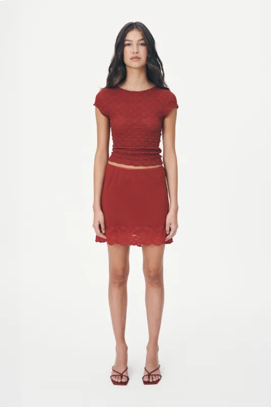 Marina Silk Mini Skirt sold by Rowie the Label