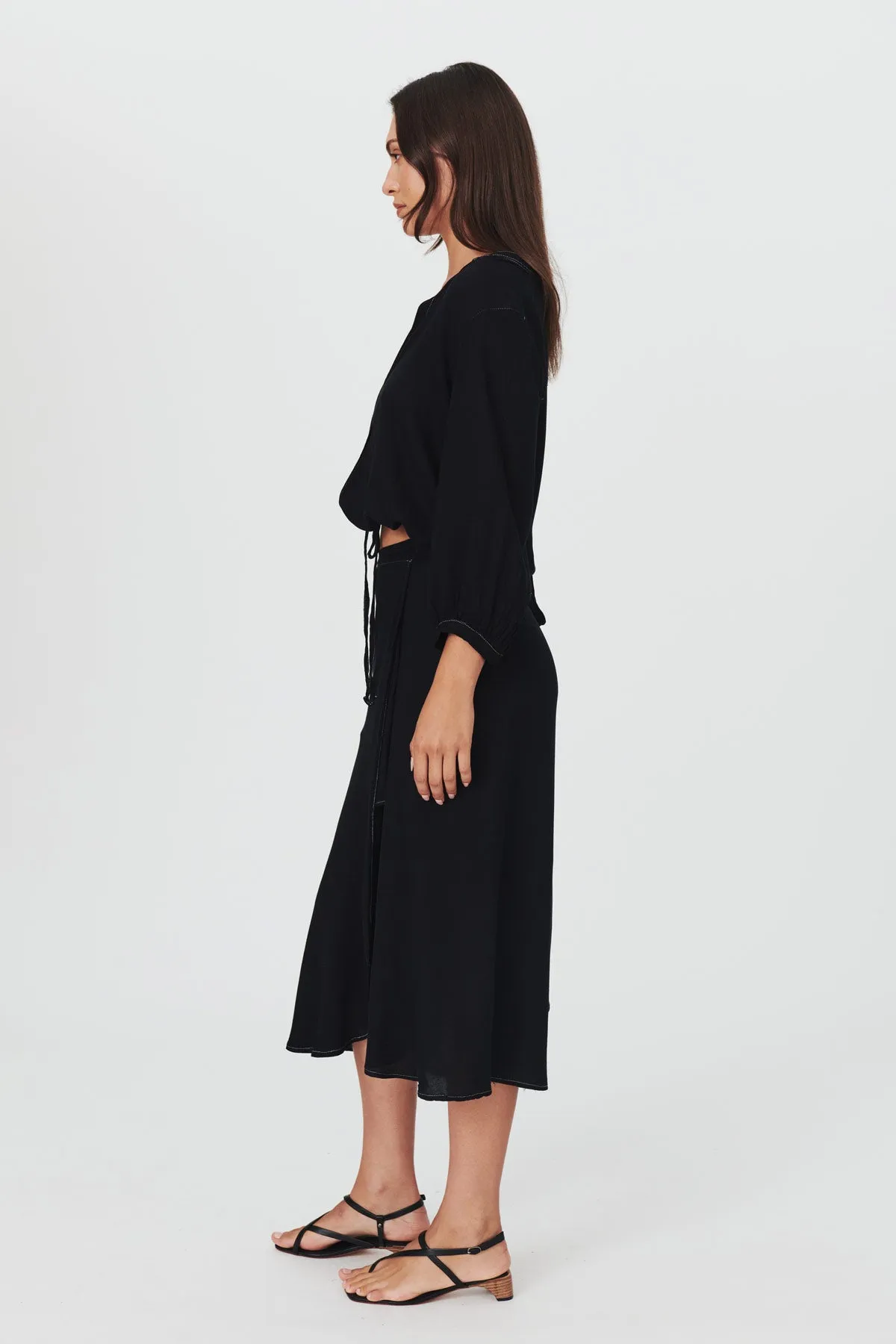 Davina Wrap Midi Skirt sold by Rowie the Label product image thumbnail 2